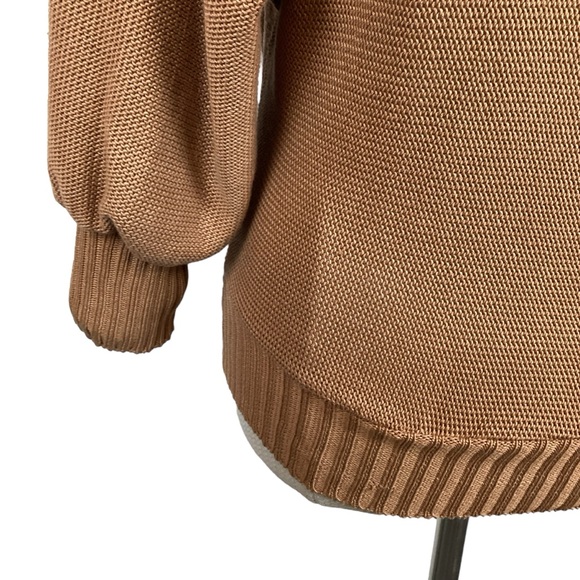 Eco by Pezzoli Milano Italian Leather Overlay Sweater - Picture 7 of 12